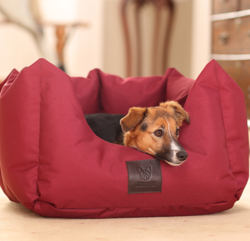 Digby and Fox Nest Dog Bed - Small Maroon-1